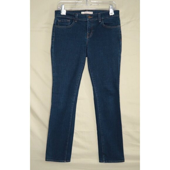 J BRAND 3912 Aruba Jeans Womens 28 Low Rise Skinny Stretch Dark Wash Y2K EUC - Picture 1 of 12